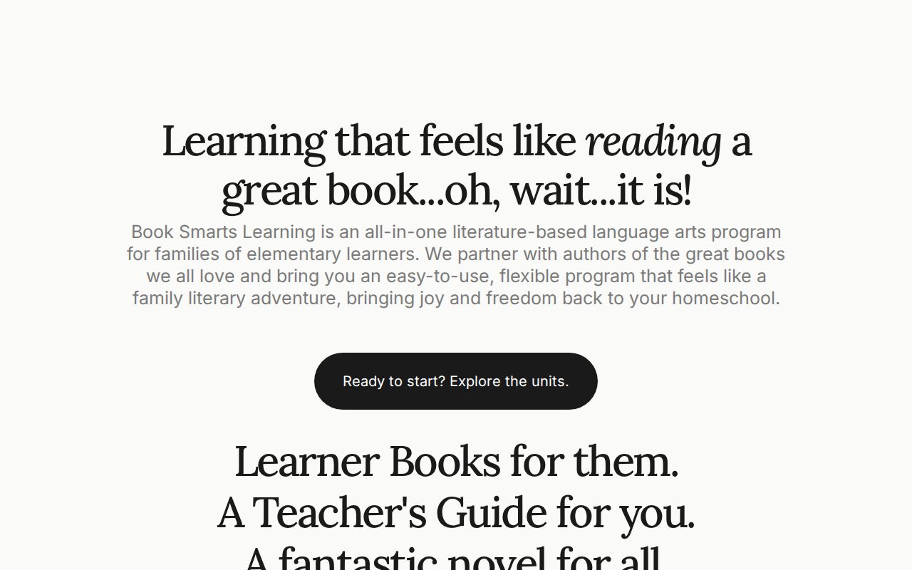 Book Smarts — Premium Homeschool Language Arts Curriculum